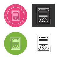 Wedding Contract Vector Icon