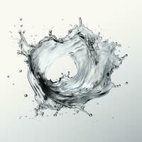 Transparent swirling water splash isolated on background, AI Generative photo