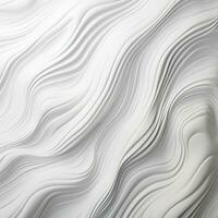 Abstract white paper wave curve lines design, luxury texture with smooth and clean subtle background, AI Generative photo