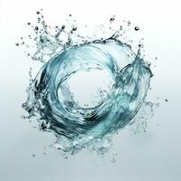 Transparent swirling water splash isolated on background, AI Generative photo