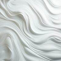 Abstract white paper wave curve lines design, luxury texture with smooth and clean subtle background, AI Generative photo