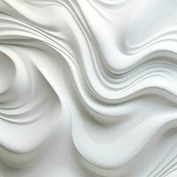 Abstract white paper wave curve lines design, luxury texture with smooth and clean subtle background, AI Generative photo