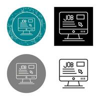 Online Job Vector Icon