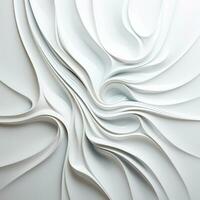 Abstract white paper wave curve lines design, luxury texture with smooth and clean subtle background, AI Generative photo