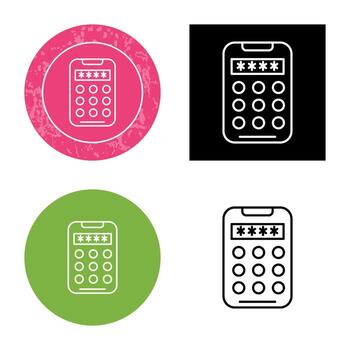 icono de vector de código pin