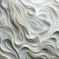 Abstract white paper wave curve lines design, luxury texture with smooth and clean subtle background, AI Generative photo