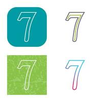 Number Seven Vector Icon