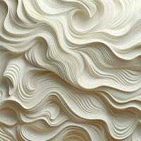 Abstract white paper wave curve lines design, luxury texture with smooth and clean subtle background, AI Generative photo