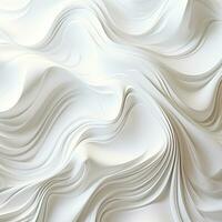 Abstract white paper wave curve lines design, luxury texture with smooth and clean subtle background, AI Generative photo