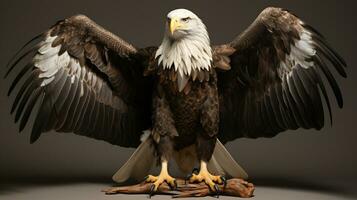 Mature American Bald Eagle, Portrait of wildlife, AI Generative photo