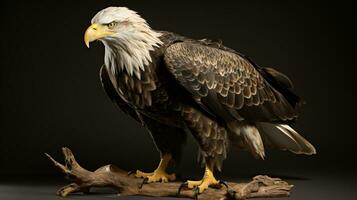 maduro americano calvo águila, retrato de fauna silvestre, ai generativo foto