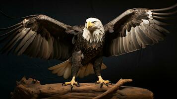 Mature American Bald Eagle, Portrait of wildlife, AI Generative photo