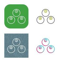 Unique Snooker Balls Vector Icon