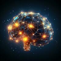 A digital Human brain model Futuristic tech development, Human design, The artificial intelligence, Smart mind, AI Generative photo