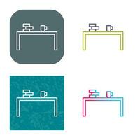 Unique Study Desk Vector Icon