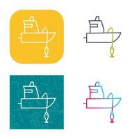 Fishing Boat Vector Icon