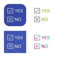 Yes No Option Vector Icon