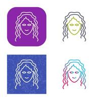 Hair Curly Vector Icon