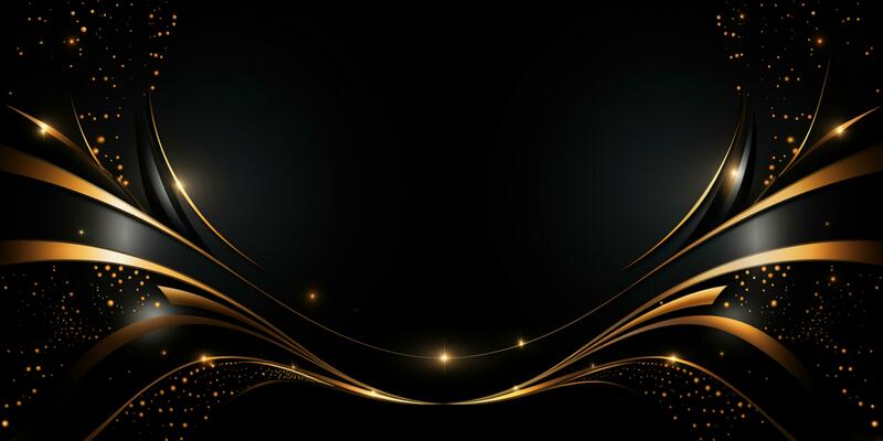 Elegant Black And Gold Background Stock Photos, Images and Backgrounds
