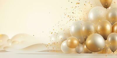 Abstract Shiny Luxury Frame, Brown and Gold Color, Premium gift design, Party, invitation card, copy space for text, word, AI Generative photo