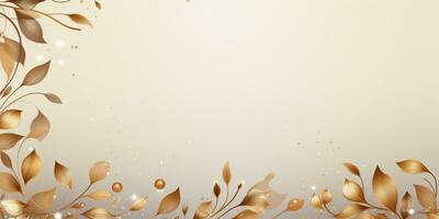 Abstract Shiny Luxury Frame, Gold Color, Premium gift design, Party, invitation card, copy space for text, word, AI Generative photo