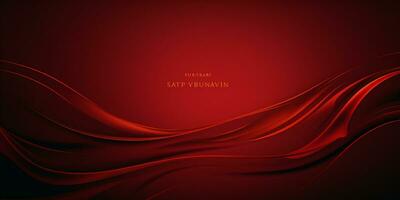 Abstract Shiny Luxury Frame, Red and Gold Color, Premium gift design, Party, invitation card, copy space for text, word, AI Generative photo