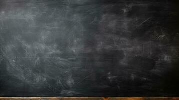 Blank black chalkboard, School education, back to school concept, AI Generative photo