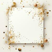 Luxury Frame Premium Party invitation card design, copy space for text, word, AI Generative photo