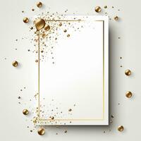 Luxury Frame Premium Party invitation card design, copy space for text, word, AI Generative photo