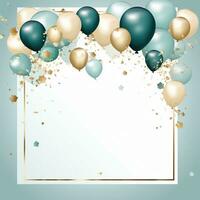 Luxury Frame Premium Party invitation card design, copy space for text, word, AI Generative photo