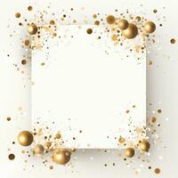 Luxury Frame Premium Party invitation card design, copy space for text, word, AI Generative photo