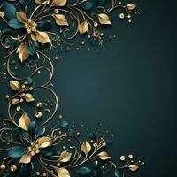 Luxury Frame Premium Party invitation card design, copy space for text, word, AI Generative photo