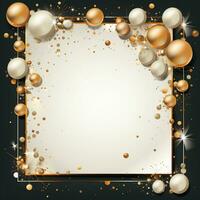 Luxury Frame Premium Party invitation card design, copy space for text, word, AI Generative photo