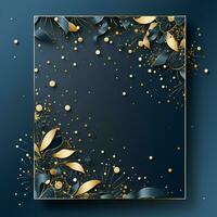 Luxury Frame Premium Party invitation card design, copy space for text, word, AI Generative photo