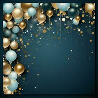 Luxury Frame Premium Party invitation card design, copy space for text, word, AI Generative photo