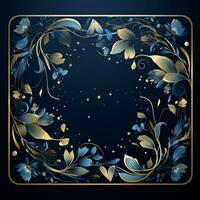 Luxury Frame Premium Party invitation card design, copy space for text, word, AI Generative photo