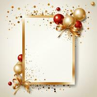 Luxury Frame Premium Party invitation card design, copy space for text, word, AI Generative photo