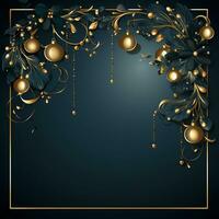 Luxury Frame Premium Party invitation card design, copy space for text, word, AI Generative photo