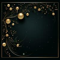 Luxury Frame Premium Party invitation card design, copy space for text, word, AI Generative photo