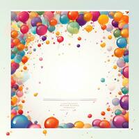 Luxury Frame Premium Party invitation card design, copy space for text, word, AI Generative photo