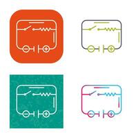 icono de vector de circuito eléctrico