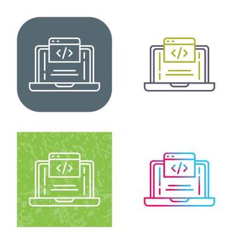 icono de vector de codificación