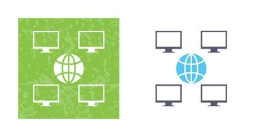 Unique Company Network Vector Icon