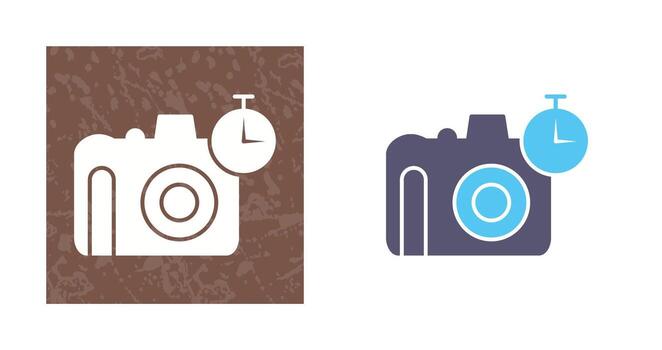 Unique Timer on Camera Vector Icon