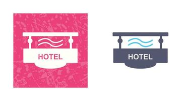 icono de vector de signo de hotel