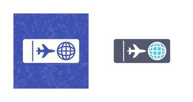 icono de vector de billetes de avión