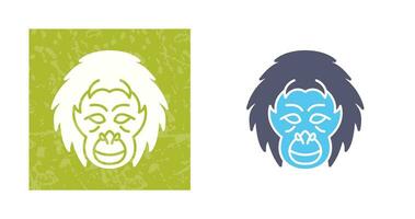 icono de vector de orangután