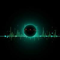 Audio frequency wave, Radio pulse curve design, AI Generative photo