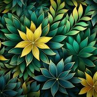 Abstract background colorful flower pattern, detailed shading, AI Generative photo