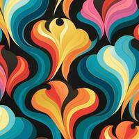 Abstract background colorful flower pattern, detailed shading, AI Generative photo